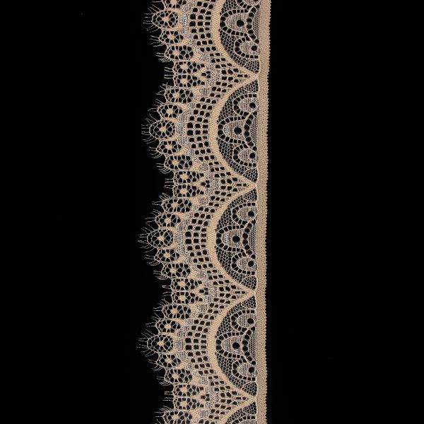 Кружево эластичное (стрейч) 60 мм / 3 метра, C180 бежевый