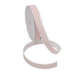 Лента декоративная Горох, 20.0 мм / 25±1 метров, (01 белый/оранжевый), YH97