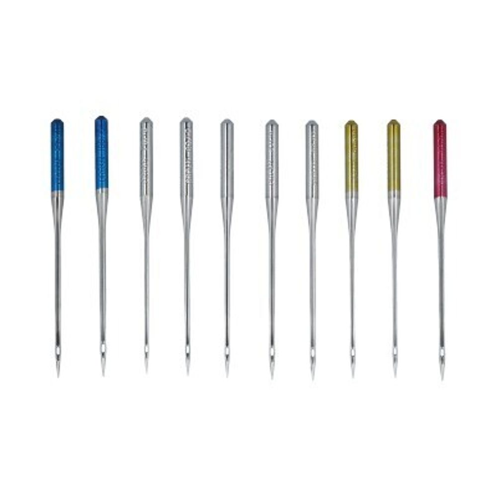 Иглы для швейных машин набор 130/705 H, №70-100, COMBI, 10 игл, в пенале 5111000 ассорти, ORGAN