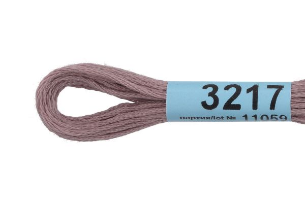 Мулине Gamma 100% хлопок, цв.3217 какао, 24 мотка по 8 метров