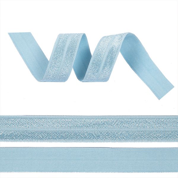 Резинка бельевая (окантовочная) блестящая 15.0 мм / 50 метров, F183 голубой