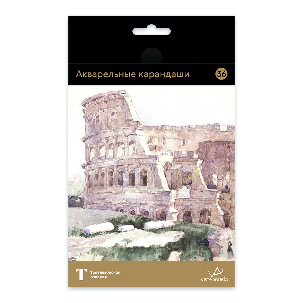 Карандаш акварельный набор заточенный 4х36 цв, 02 Суриков, Vista-Artista Extra Fine GTG-WPS-36