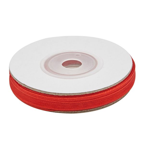 Лента капроновая (органза) 6.0 мм / 22,86м (26 красный)