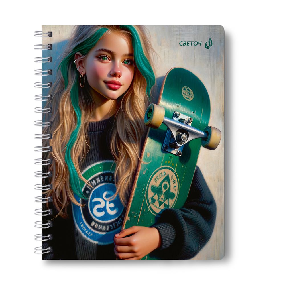 Тетрадь ученическая общая, A5 48 л. на гребне 65 г/м², белизна 100 %, 8 шт, клетка, 01171 МИКС - Мечты сбываются, Светоч Т107