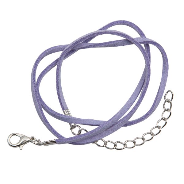 Шнур с замком замшевый, 2мм, 45см. Astra&Craft (6070 сиреневый), 65237