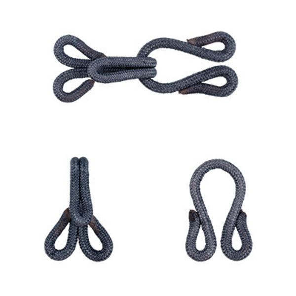 Крючок шубный обтяжной 15 мм, 10 шт, 06 т-серый, Gamma