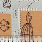 Ткань для пэчворка Peppy Век моды панель, отрез 60х110 см, 146 г/м², ВМ-01 серый, Peppy