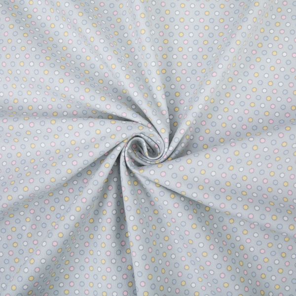 Ткань для пэчворка Peppy Молочные сны фланель, отрез 100х110 см, 175 г/м², МС-09 серый, Peppy