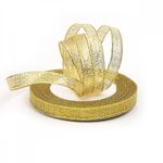 Лента металлизированная 10.0 мм / 22.85±1 метра, цв. золото, Magic4Hobby, упак. 5 шт