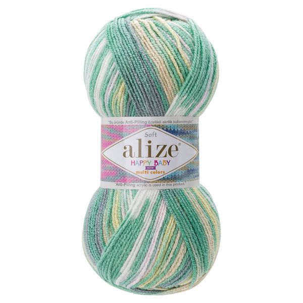 Пряжа Alize (Ализе) Happy Baby new Multi Colors / уп.5 мот. по 100 г, 320м, 52996 секционный