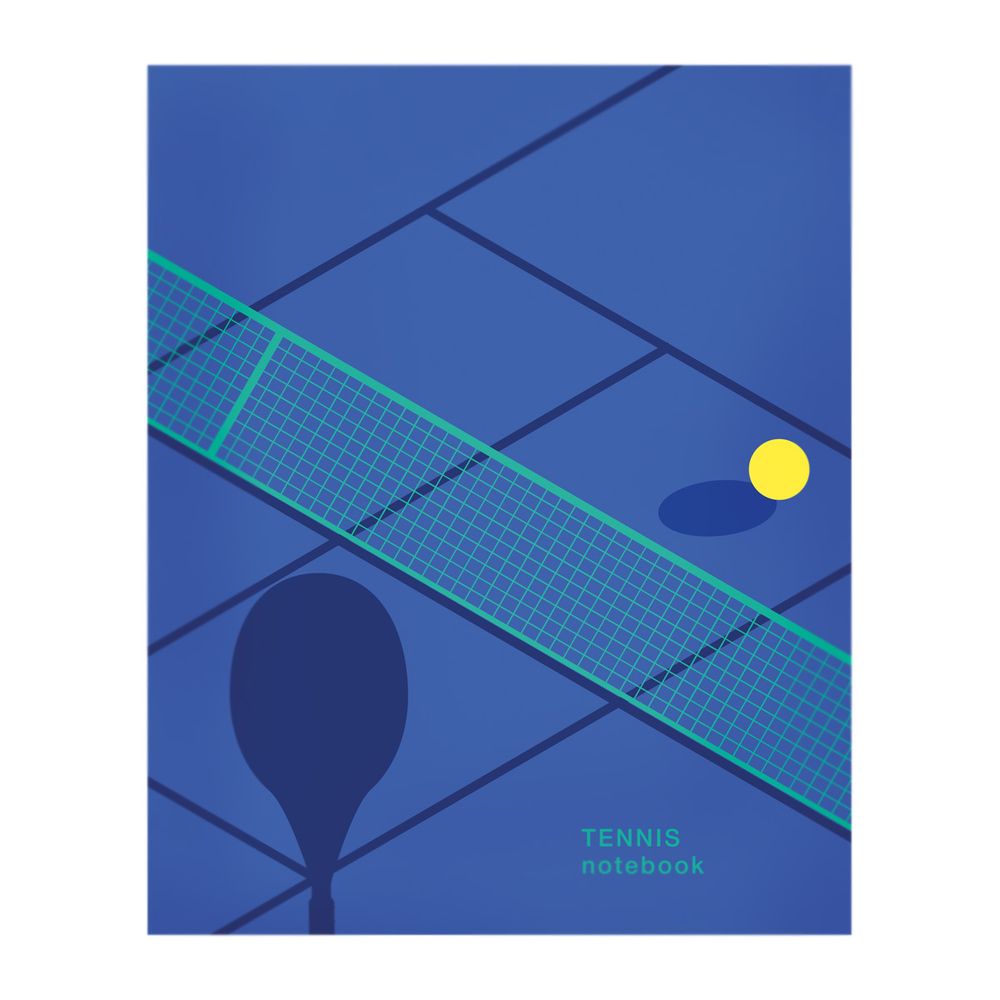 Тетрадь Спорт A5 48 л. на скобе 60 г/м², 10 шт, клетка, SVT 481521 03 теннис синий, Светоч