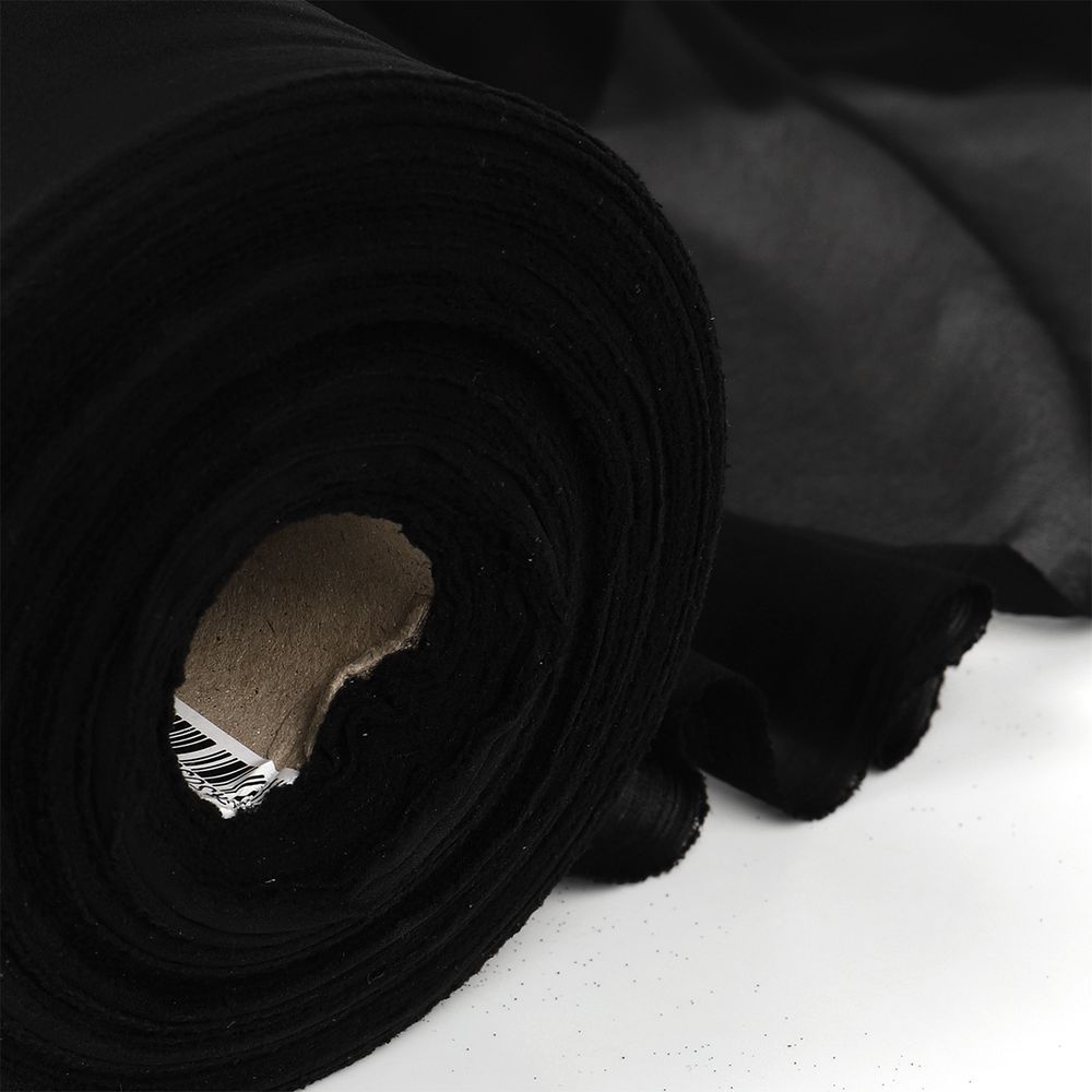 Дублерин эластичный 18 г/м², черный, шир.150см, 100м
