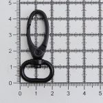 Карабин металл 15.0 мм (43х22 мм), черный матовый, ГУ12849, 4 шт