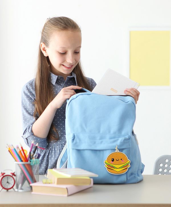 Алмазная (кристальная) мозаика Фрея ALVP-026, подвеска Бургер, 9.5х8 см