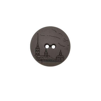 Пуговицы 2 прокола (3.02-1267-45)"Санкт-Петербург" (кора), 20 шт