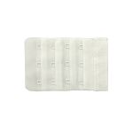 Удлинитель застежки для бюстгальтера 50.0 мм, белый, 3 крючка, Hobby&Pro, 5 шт