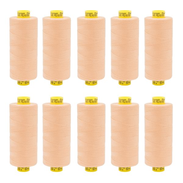 Нитка особо тонкая Gutermann Mara №150 (150/2), 1000 м, 713953, цв. 979 абрикосовый, 1 катушка