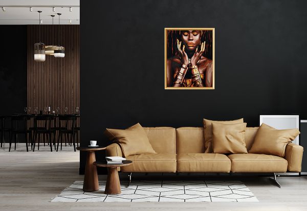 Картина по номерам Фрея, с поталью Золотая экзотика, 50х40 см