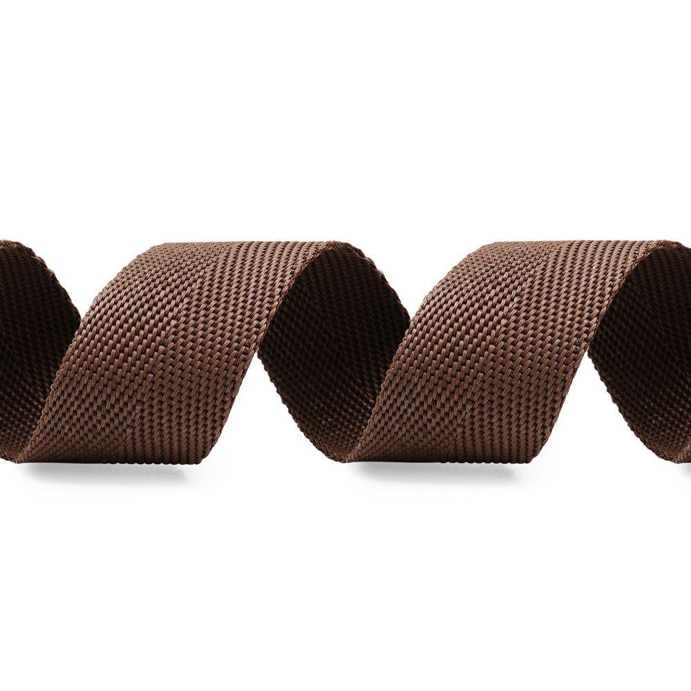 Стропа (ременная лента) 25 мм / 5х2.5 метра, толщ. 1.0 мм, [15.1 г/пог.м], 100% п/п, 21 коричневый