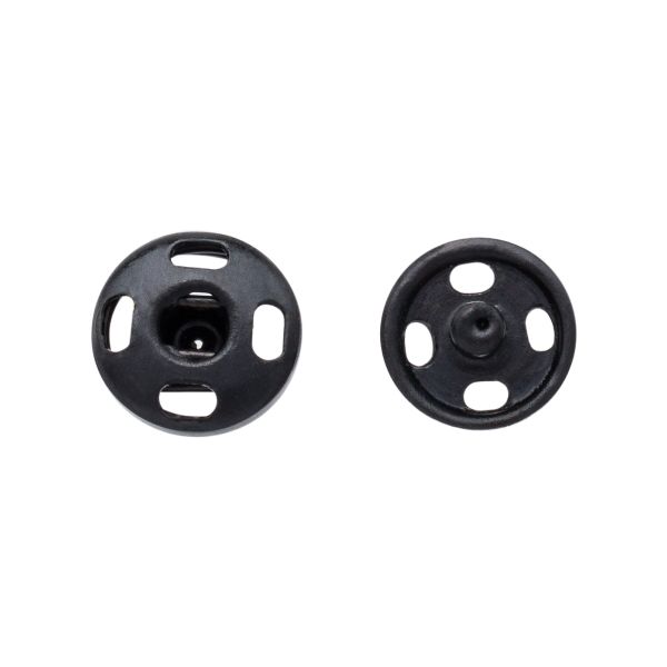 Кнопка пришивная металл ⌀7.0 мм, 24 шт, блистер, черный, CSC 27434