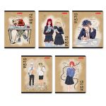 Тетрадь ученическая общая, выборочный лак, A5+ 48 л. на скобе 65 г/м², белизна 100%, 10 шт, клетка в термоусадочной пленке, 000742 Мыслим позитивно, Светоч 48ТЕТк-003