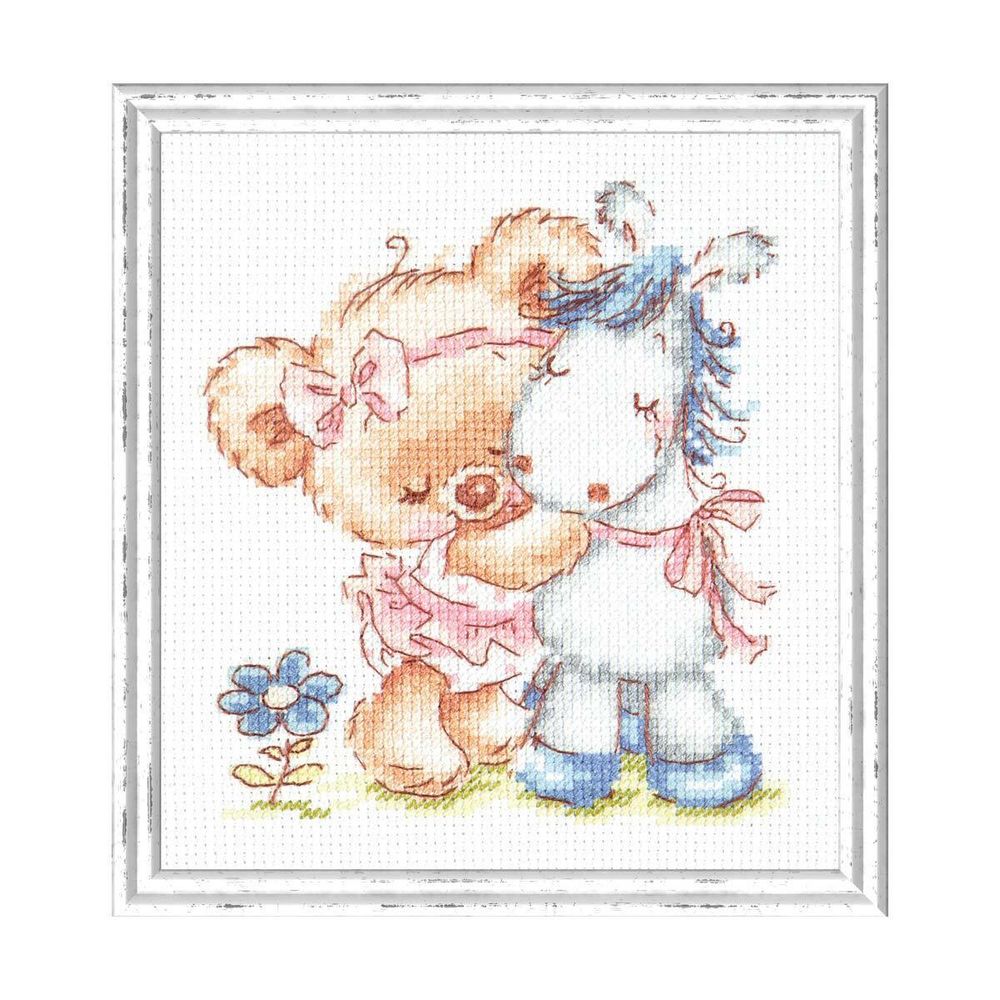 Набор для вышивания нитками Чудесная игла, Я люблю свою лошадку! 12х13см