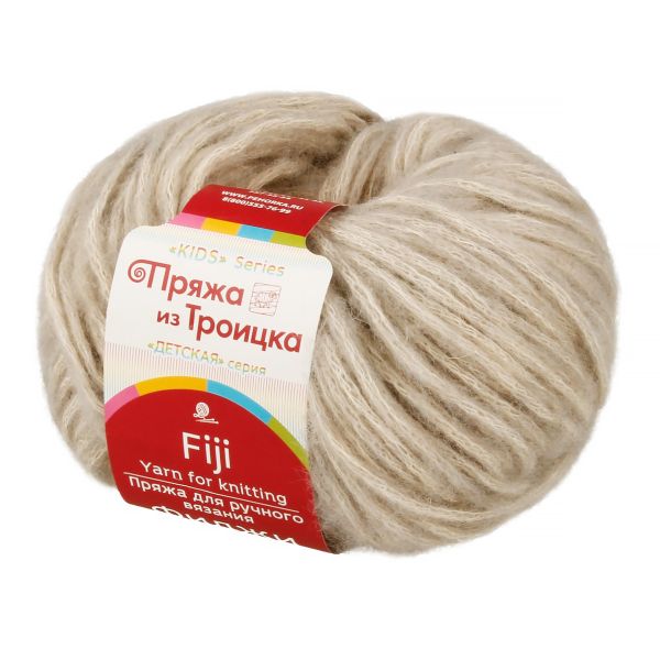 Пряжа Троицкая Фиджи / уп.5 мот. по 50 г, 95 м, 043 суровый лен