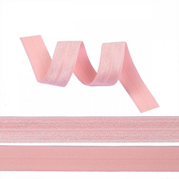 Резинка бельевая (окантовочная) блестящая 15.0 мм / 1000 метров, нежно-розовый F133