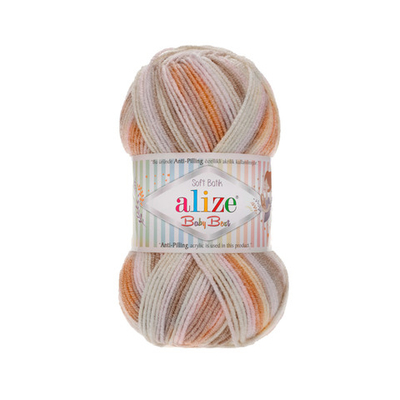 Пряжа Alize (Ализе) Baby Best Batik / уп.5 мот. по 100 г, 240м, 7541 секционный A