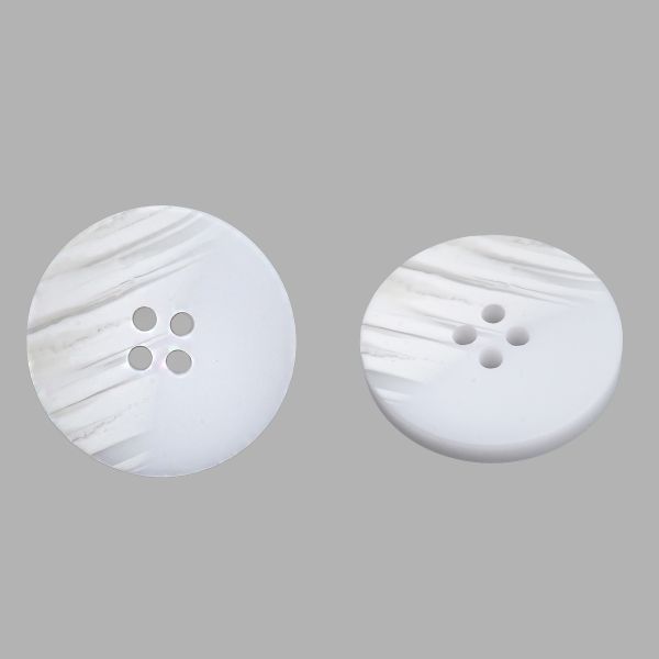 Пуговицы 4 прокола 44L=28 мм, пластик, col.D белый, 36 шт, CN2824