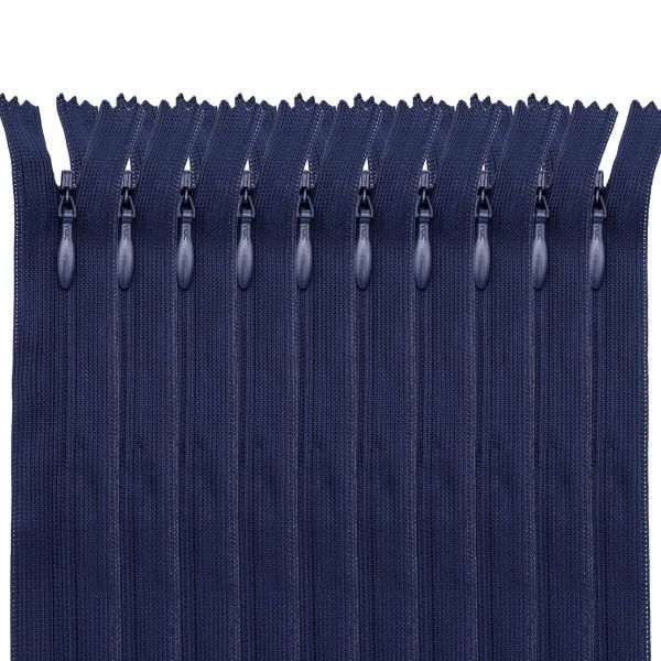 Молния потайная (скрытая) Т3 (3 мм) 1 зам., н/раз., 20 см, синий, 31203 / 20, 10 шт