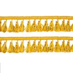 Бахрома отделочная 65.0 мм / 10 метров, с кистями 112 золотистый /TOS/