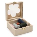 Заготовка для декорирования Шкатулка деревянная с окном в виде цветочка, фанера из тополя/оргстекло, 10х10х5см