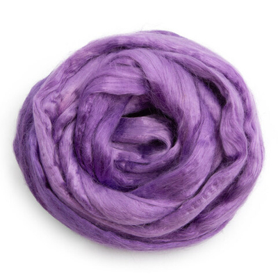 Шерсть для валяния вискоза 100%, 50 гр, 1439 мультиколор т.сирень
