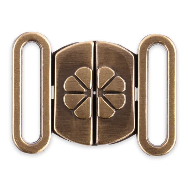 Застежки для купальника (бикини) металл 24х17 мм, 10 шт, №12 шлифованная бронза, Gamma GB 1303