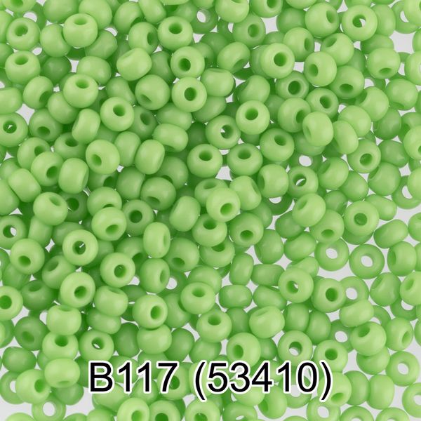 Бисер Gamma 10/0 (2.3 мм), 50 г, B117 св.салатовый, 53410, круглый 2