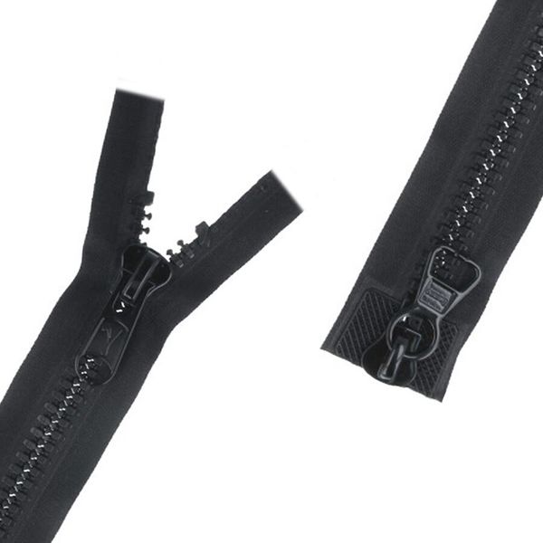 Молния трактор Т8 (8 мм) 2 зам., разъем., 65 см, 077 черный, G2080T Gamma, 10 шт