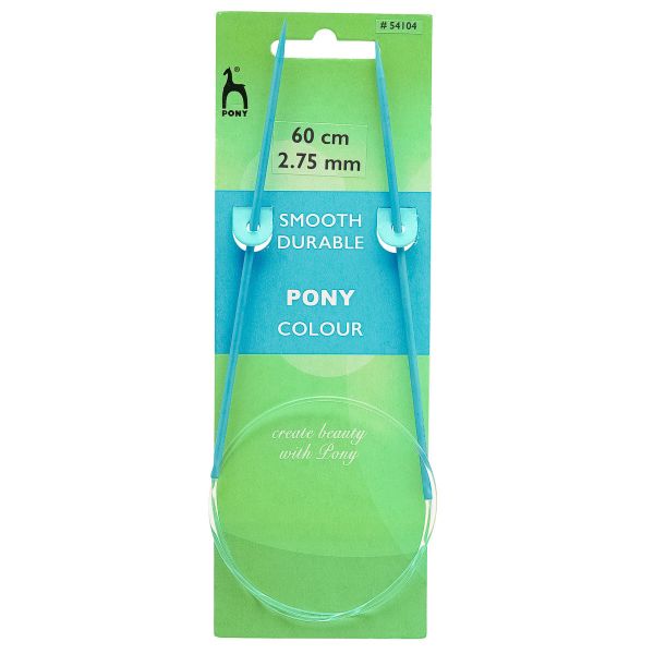 Спицы круговые Pony Colour ⌀2.75 мм, 60 см, алюминий, 54104