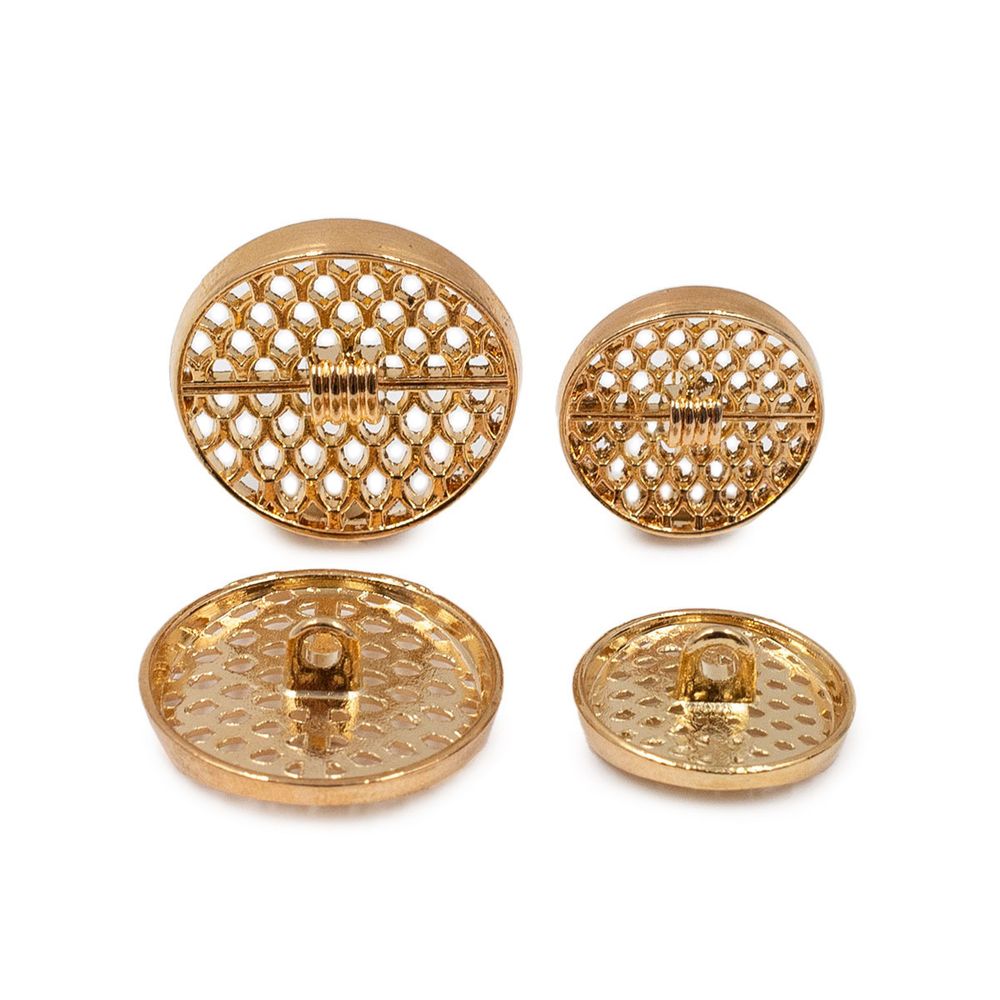 Пуговицы на ножке костюмные 16 мм, 22 мм, 18 шт, цвет золото