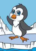 Набор для раскрашивания цветным песком №39 Пингвин на льдине, 16.5х23 см, Hobbius SPT-01