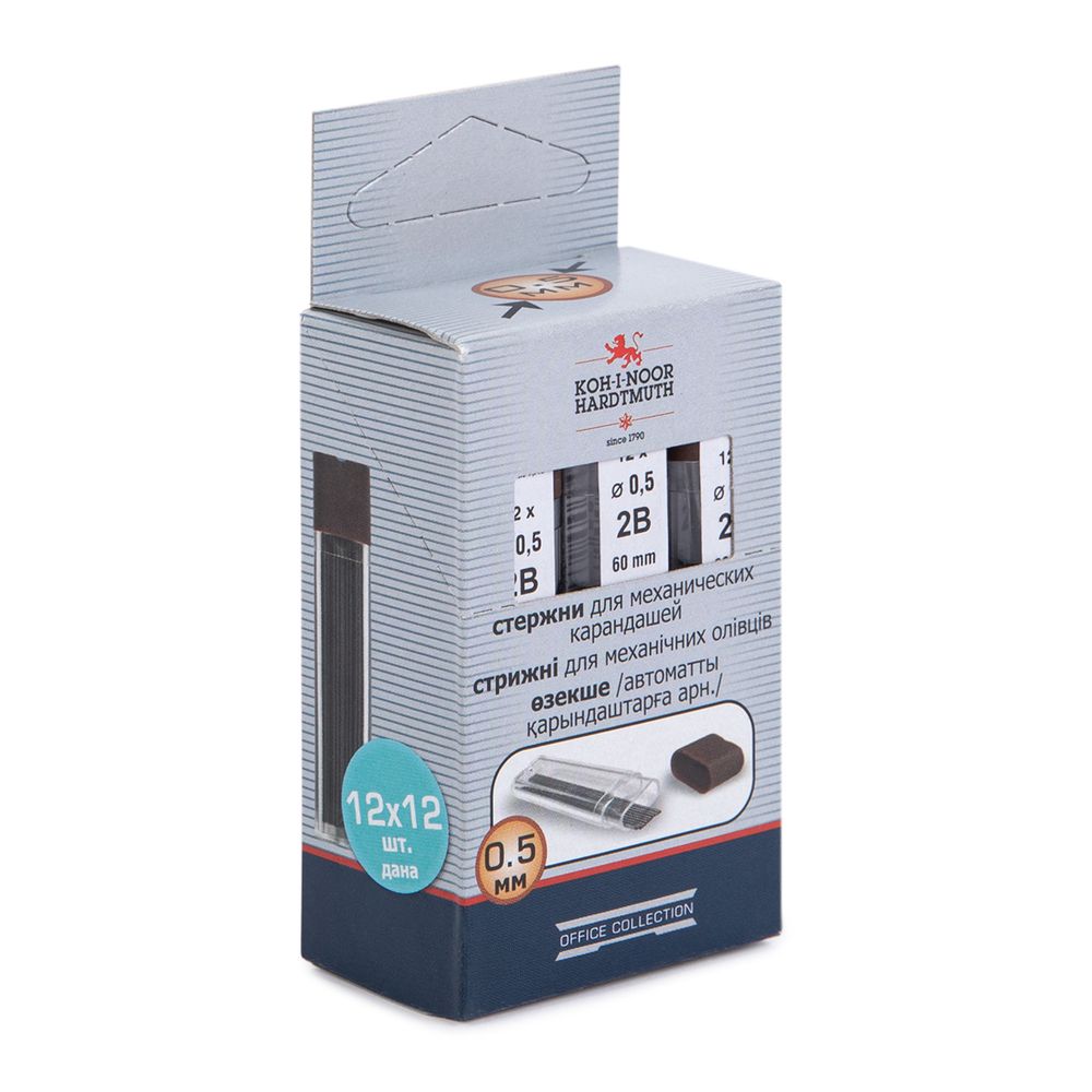 Стержень чернографитный, 0.5 мм. 12х12 шт, KOH-I-NOOR Hardtmuth