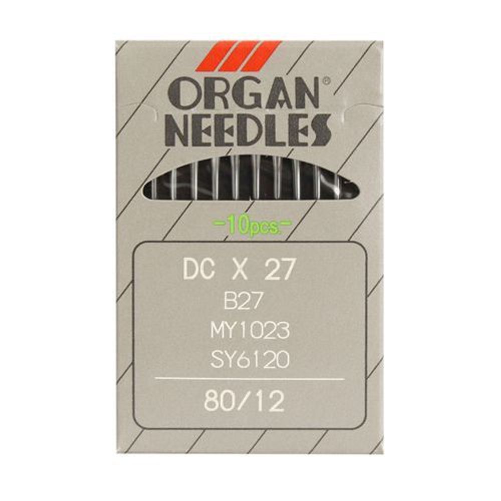 Иглы Organ, DCx27 №80 для оверлочных ПШМ уп. 10 игл