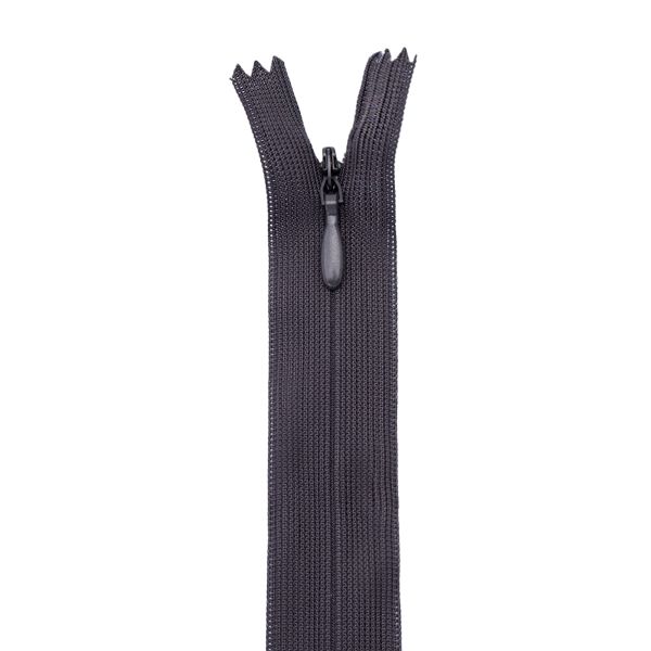 Молния потайная (скрытая) Т3 (3 мм) 1 зам., н/раз., 20 см, т.серый, 31218 / 20, 10 шт