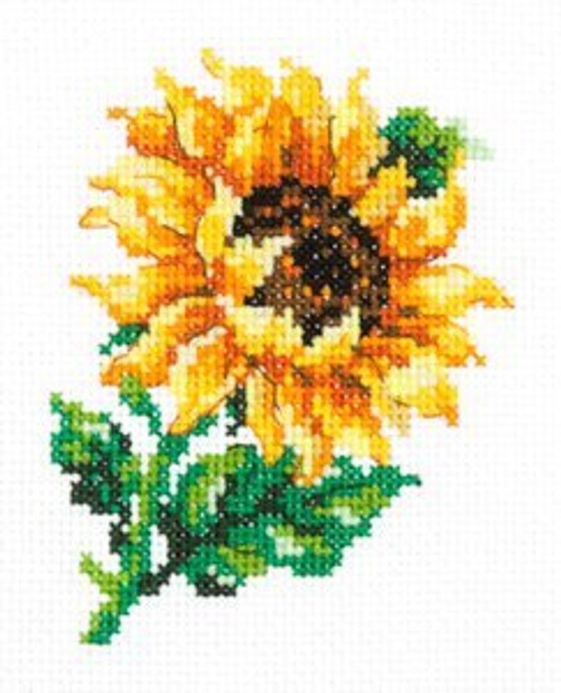 Набор для вышивания нитками Чудесная игла, Подсолнушек 9х11 см