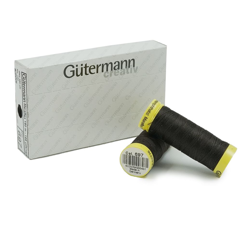 Нитки для трикотажа Gutermann Maraflex, 150м, 697 венге, 5 катушек