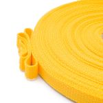 Стропа (ременная лента) 15 мм / 25 метров, толщ. 1.0 мм, [7.9 г/пог.м], 100% п/п, 2 желтый