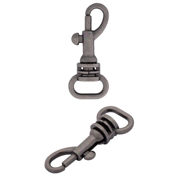 Карабин металл 10.0 мм (14х32 мм), цв.чер.никель, 20 шт