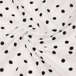 Штапель в горошек 90 г/м², 145 см / 2 метра, TBY.Vidt.04 цв.белый