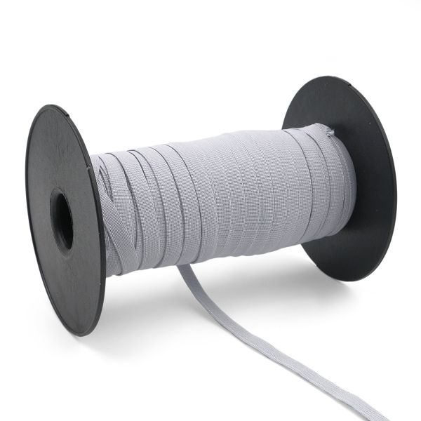 Резинка бельевая (бретелечная) матовая 8.0 мм / 50 метров, св.серый, (МL195.008)