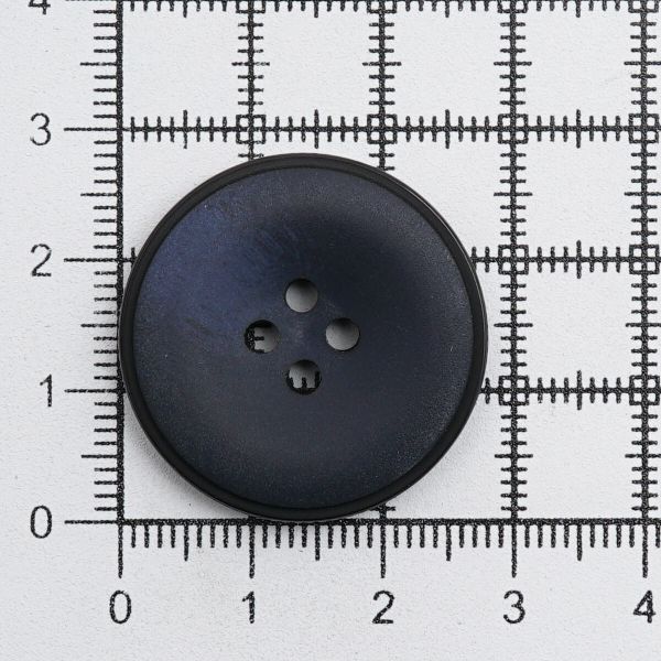 Пуговицы 4 прокола 44L=28 мм, пластик (имитация рога), col.E темно-синий, 36 шт, CN2812